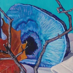 Mélangage de Wintry, peinture, acrylique sur panneau de MDF