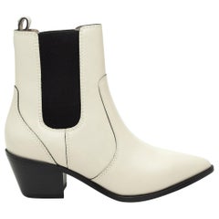 paige white boots Paige White Pointed-Toe Ankle Boots
