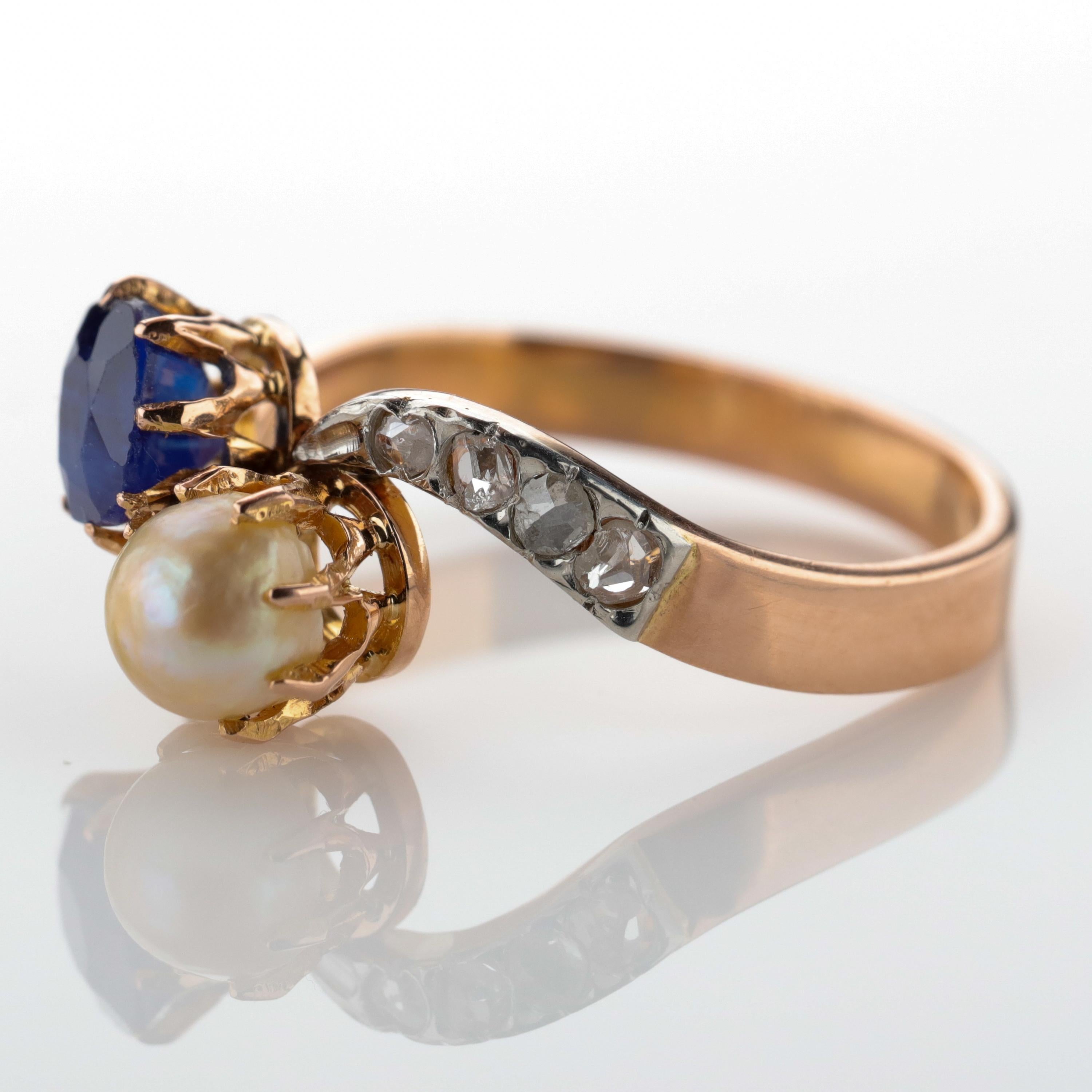 sapphire pearl ring
