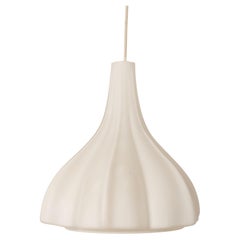 Paill 
Putzler Lotus Shaped White Midcentury Glass Pendant