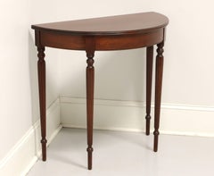 PAINE FURNITURE Mahogany Sheraton Style Demilune Table
