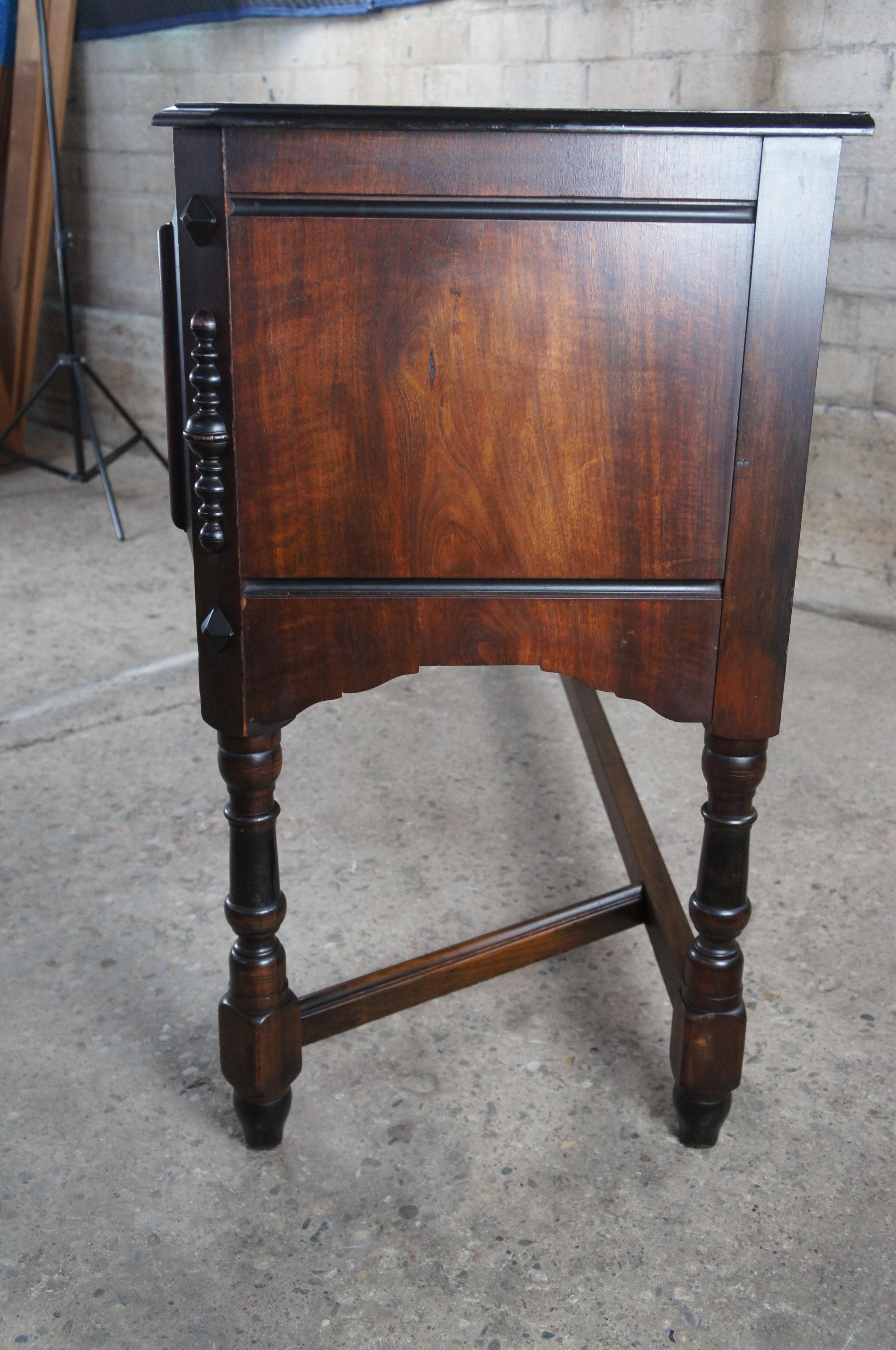 Paine Furniture Victorian Revival Walnut Carved Buffet Server Sideboard Console 7