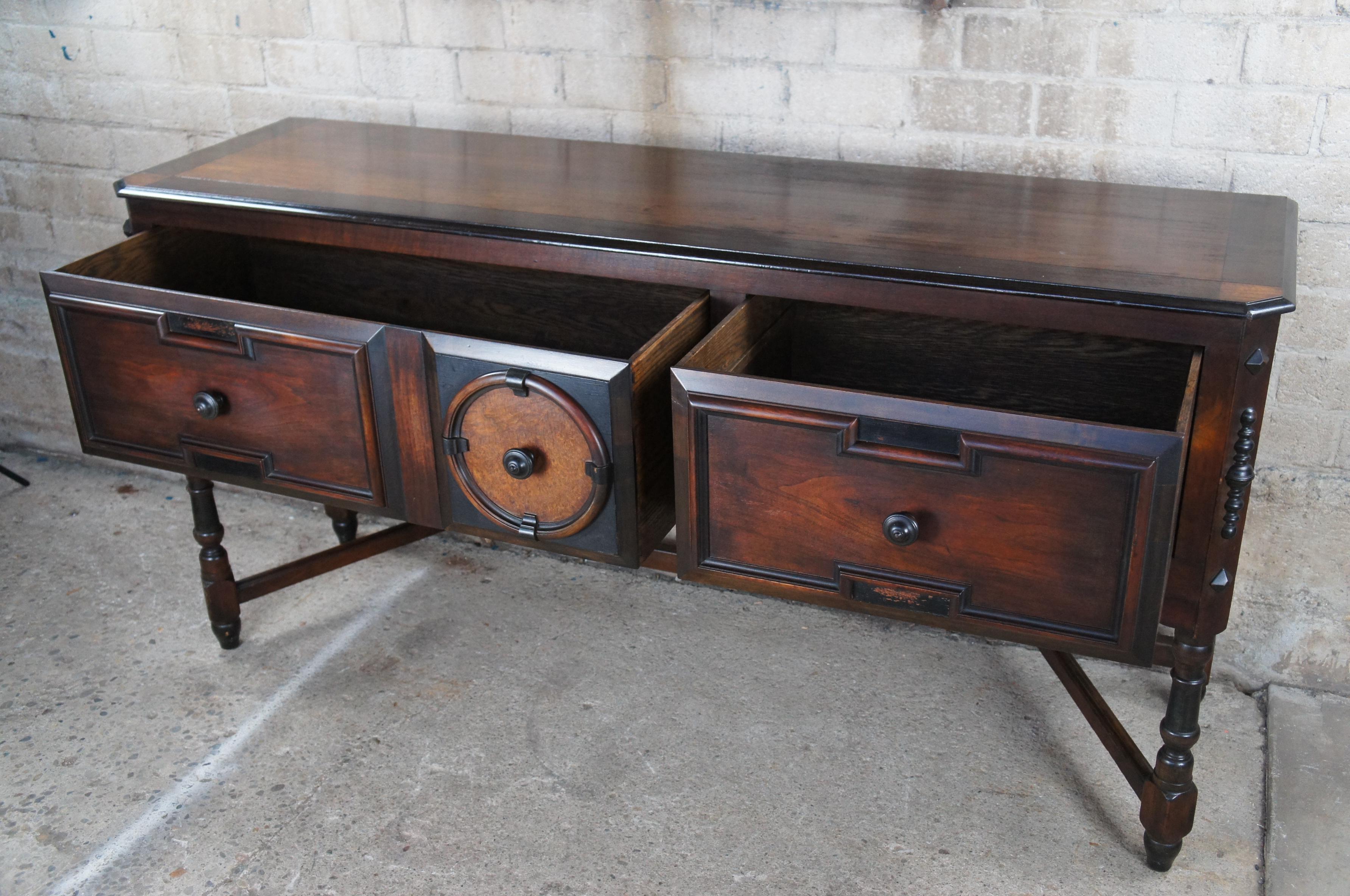 Paine Furniture Victorian Revival Walnut Carved Buffet Server Sideboard Console 2