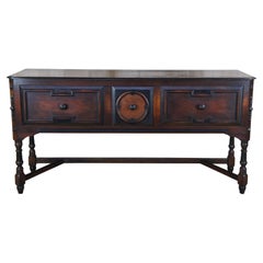 Paine Furniture Victorian Revival Walnut Carved Buffet Server Sideboard Console