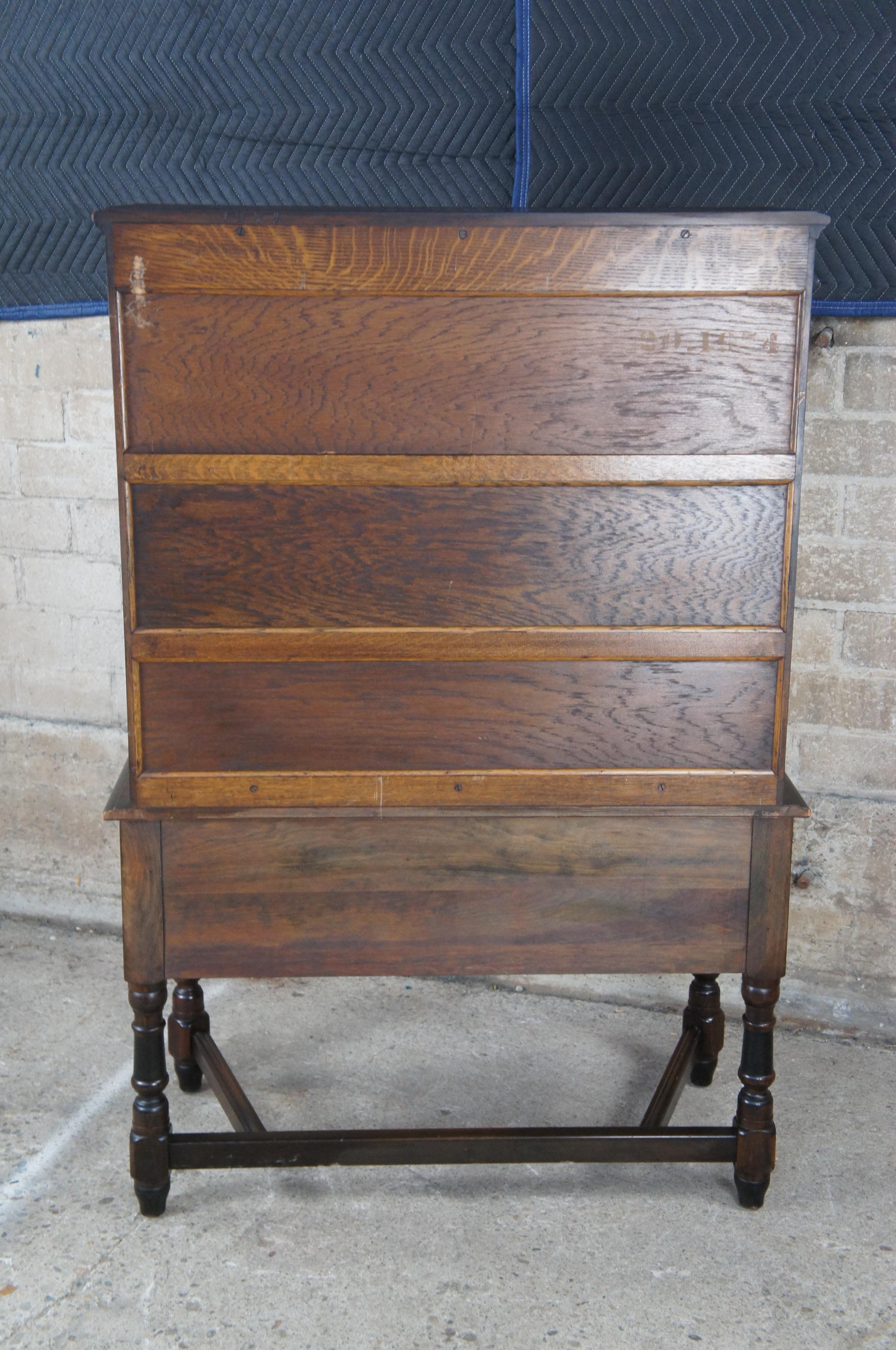 Paine Furniture Victorian Revival Walnut Stepback Cupboard Hutch China Cabinet 8