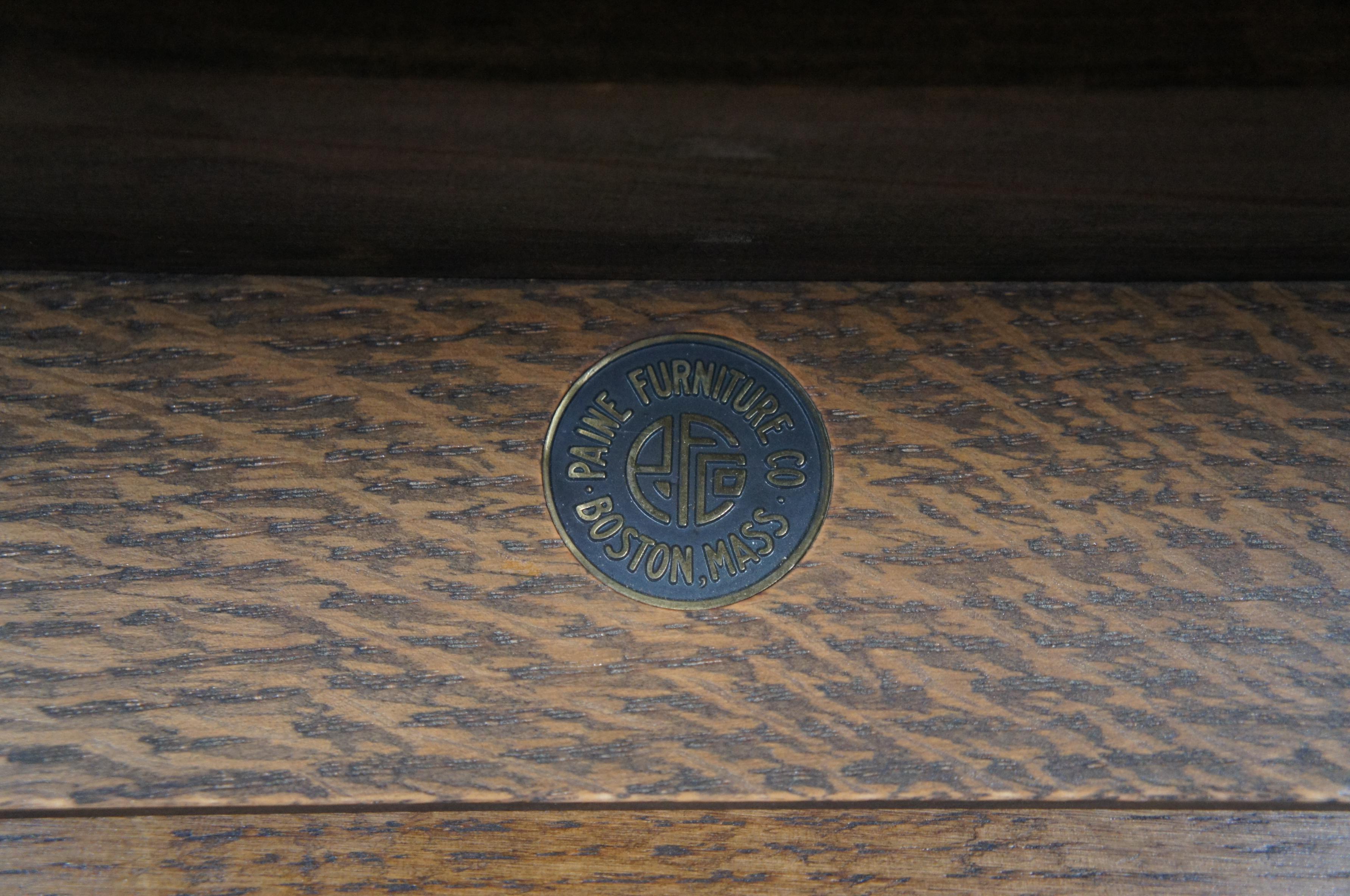 Paine Furniture Victorian Revival Walnut Stepback Cupboard Hutch China Cabinet 2