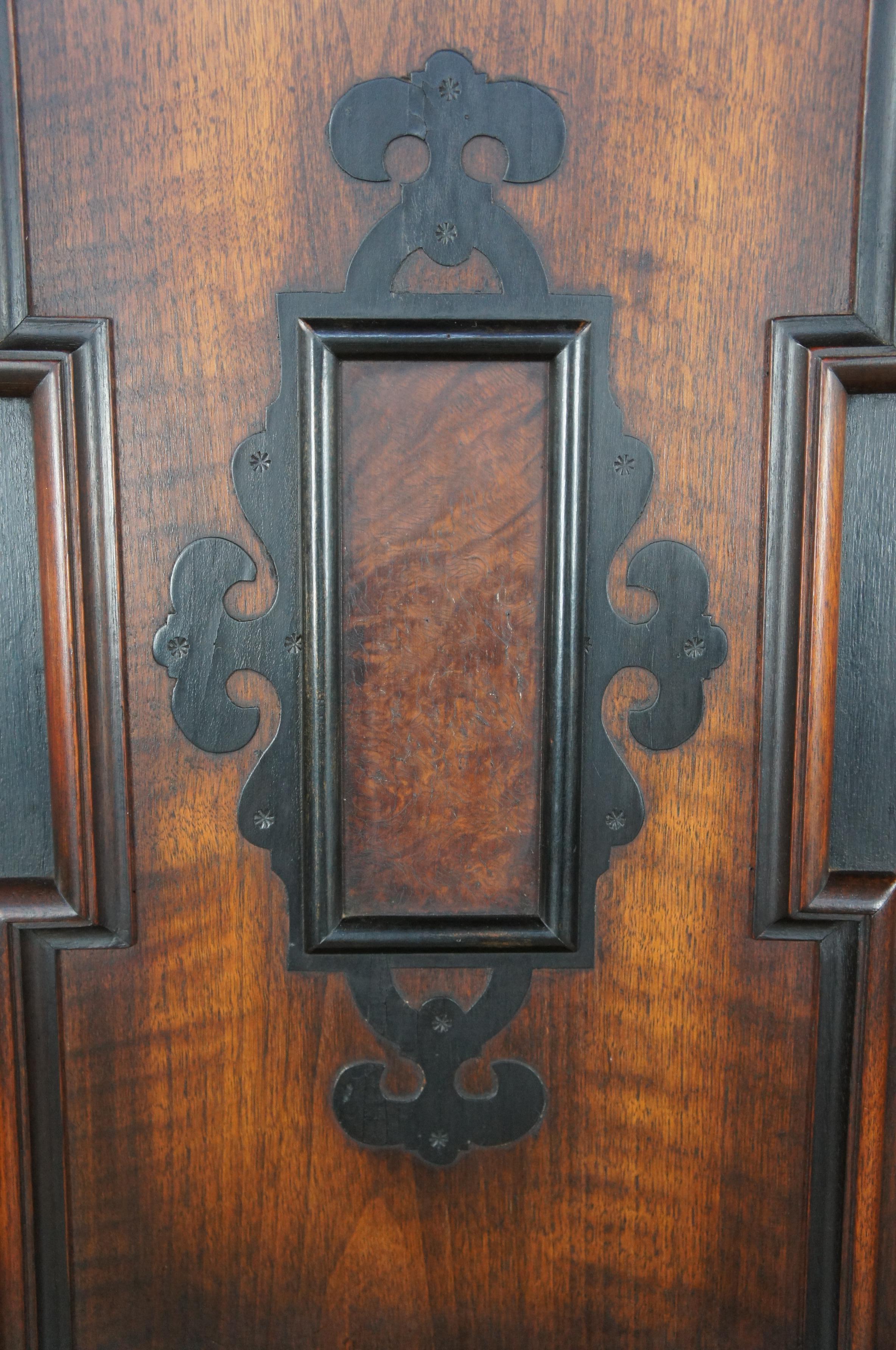 Paine Furniture Victorian Revival Walnut Stepback Cupboard Hutch China Cabinet 3