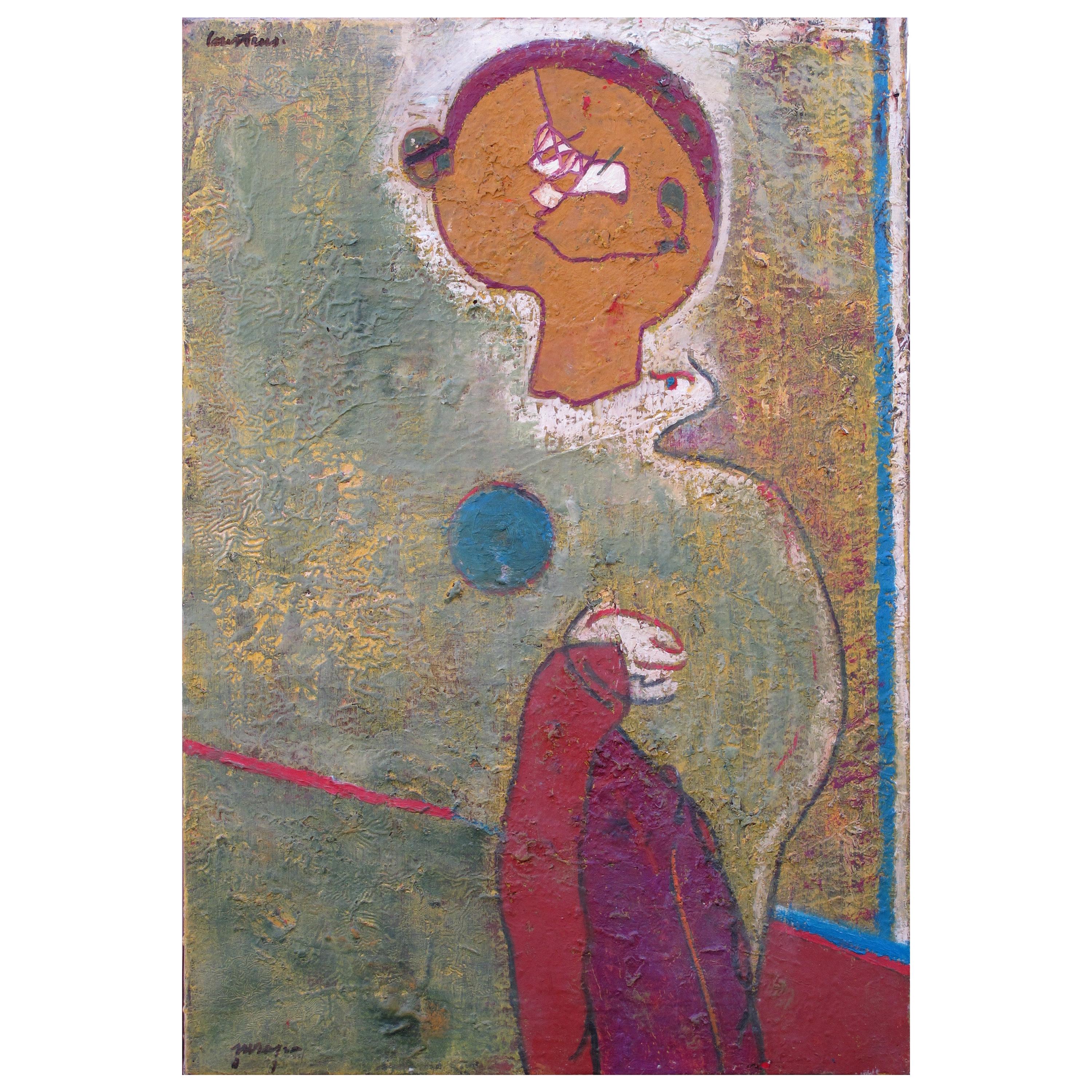 Paint "Character" by Pierre Courtens For Sale