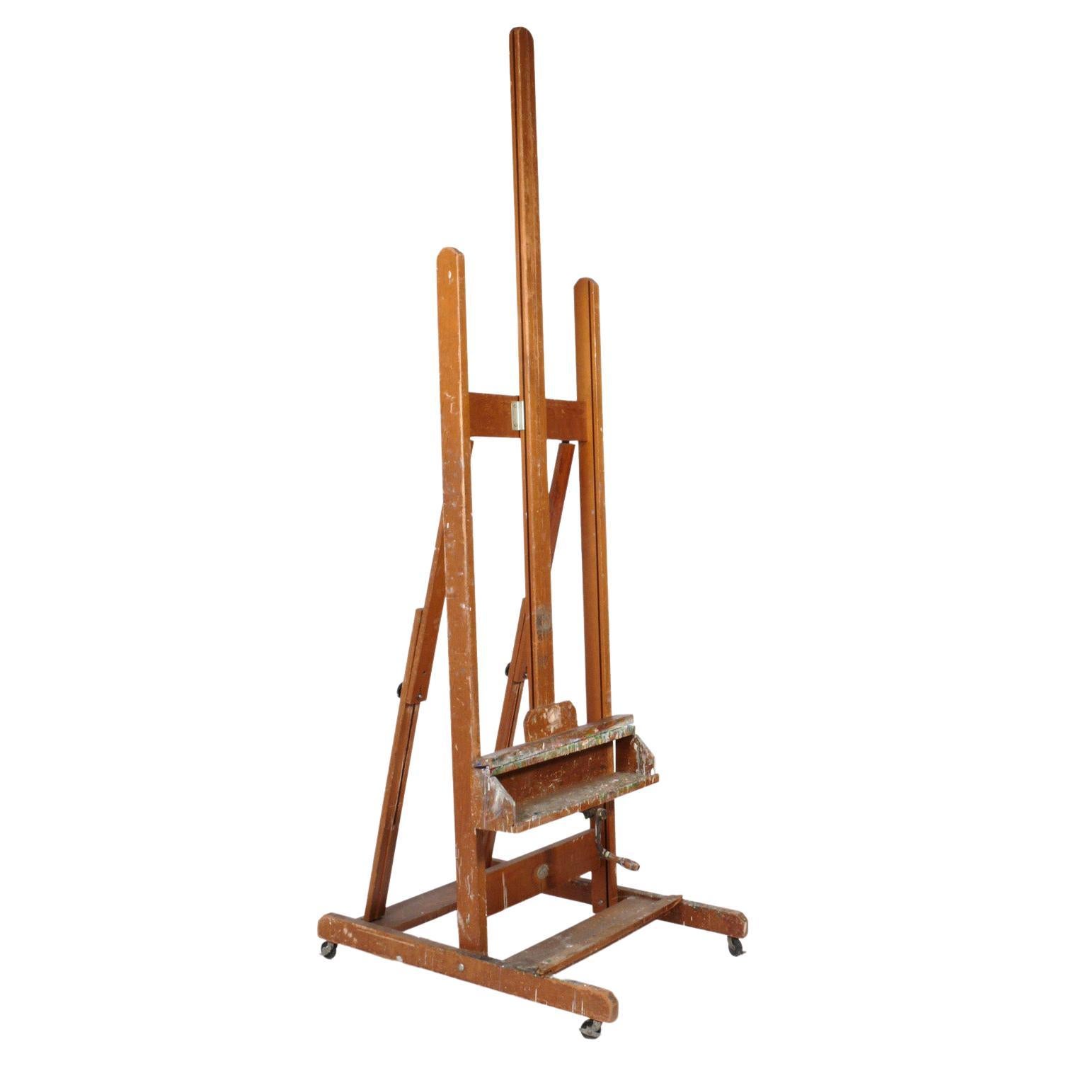 Large Vintage Anco Artist Easel -   Artist easel, Art easel, Wooden  easel