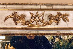 Paint Decorated 18th-19th Century Wall or over the Mantle Mirror