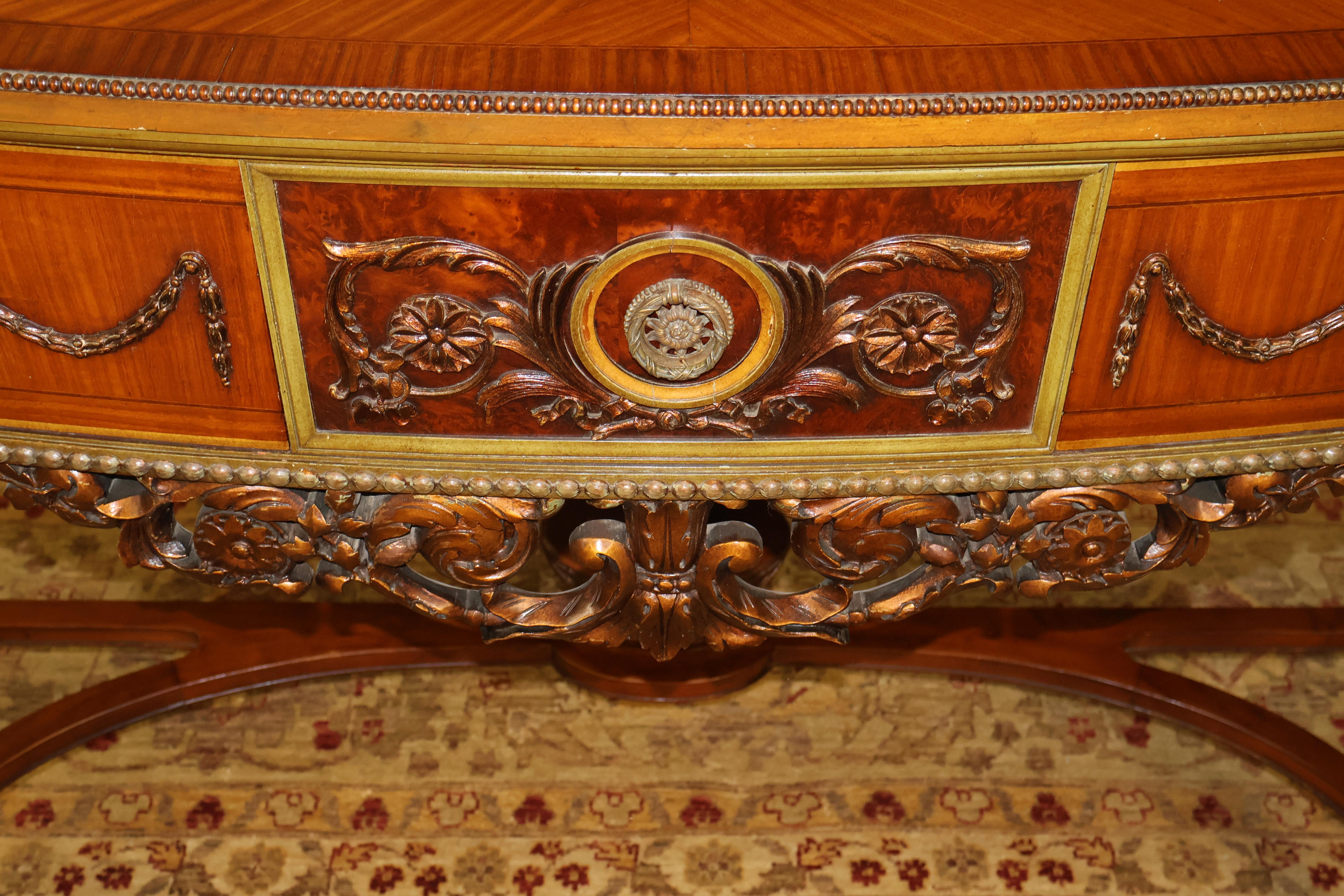 Credenza buffet server in stile Adams, decorata a vernice, con radica e legno satinato in vendita 3