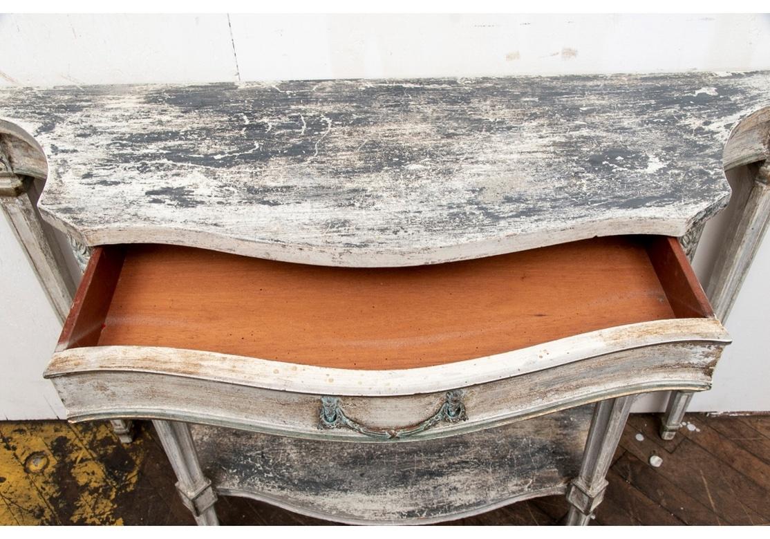 Hand-Painted Paint Decorated Console Table in Louis XVI Style For Sale