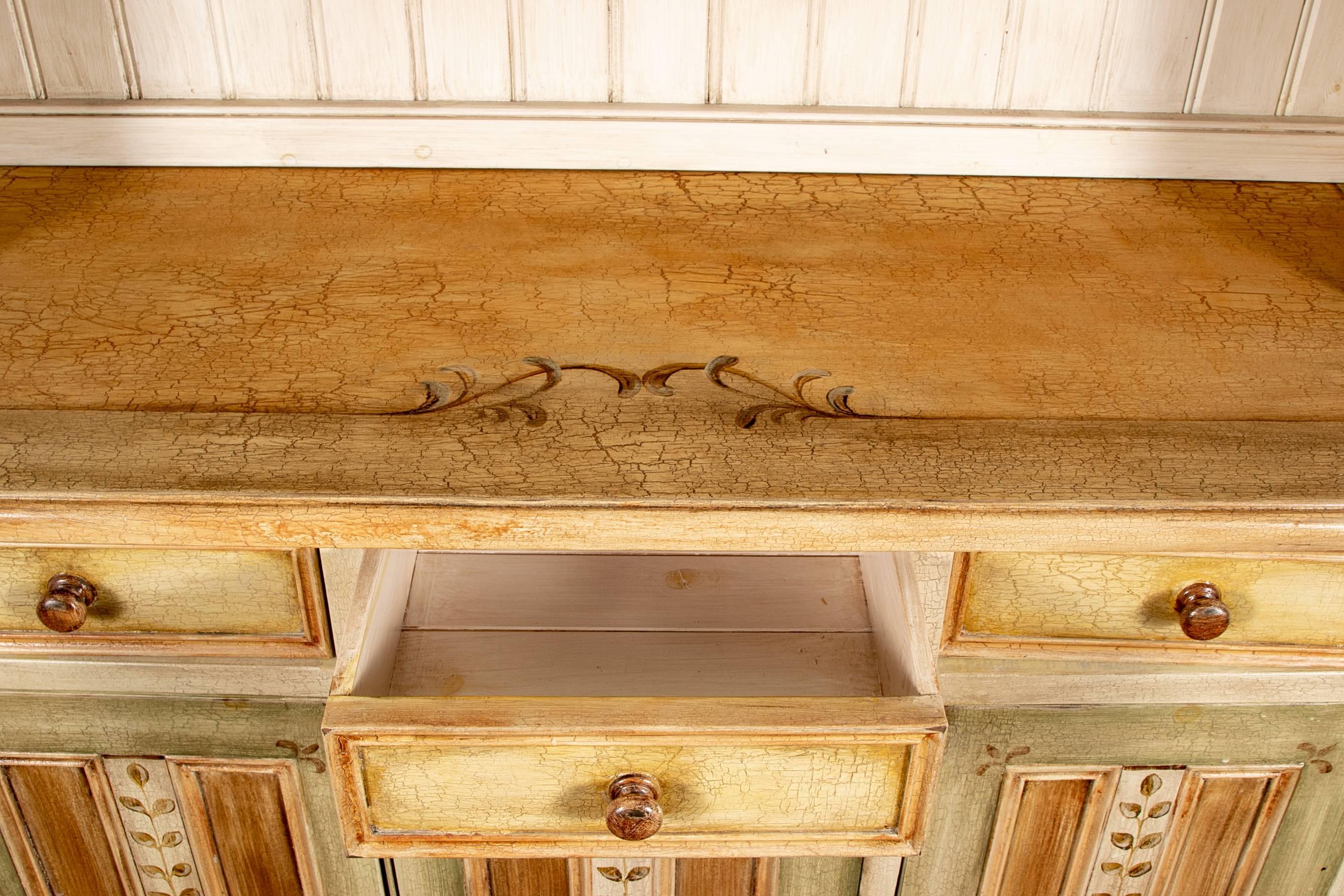 20th Century Paint Decorated Cupboard