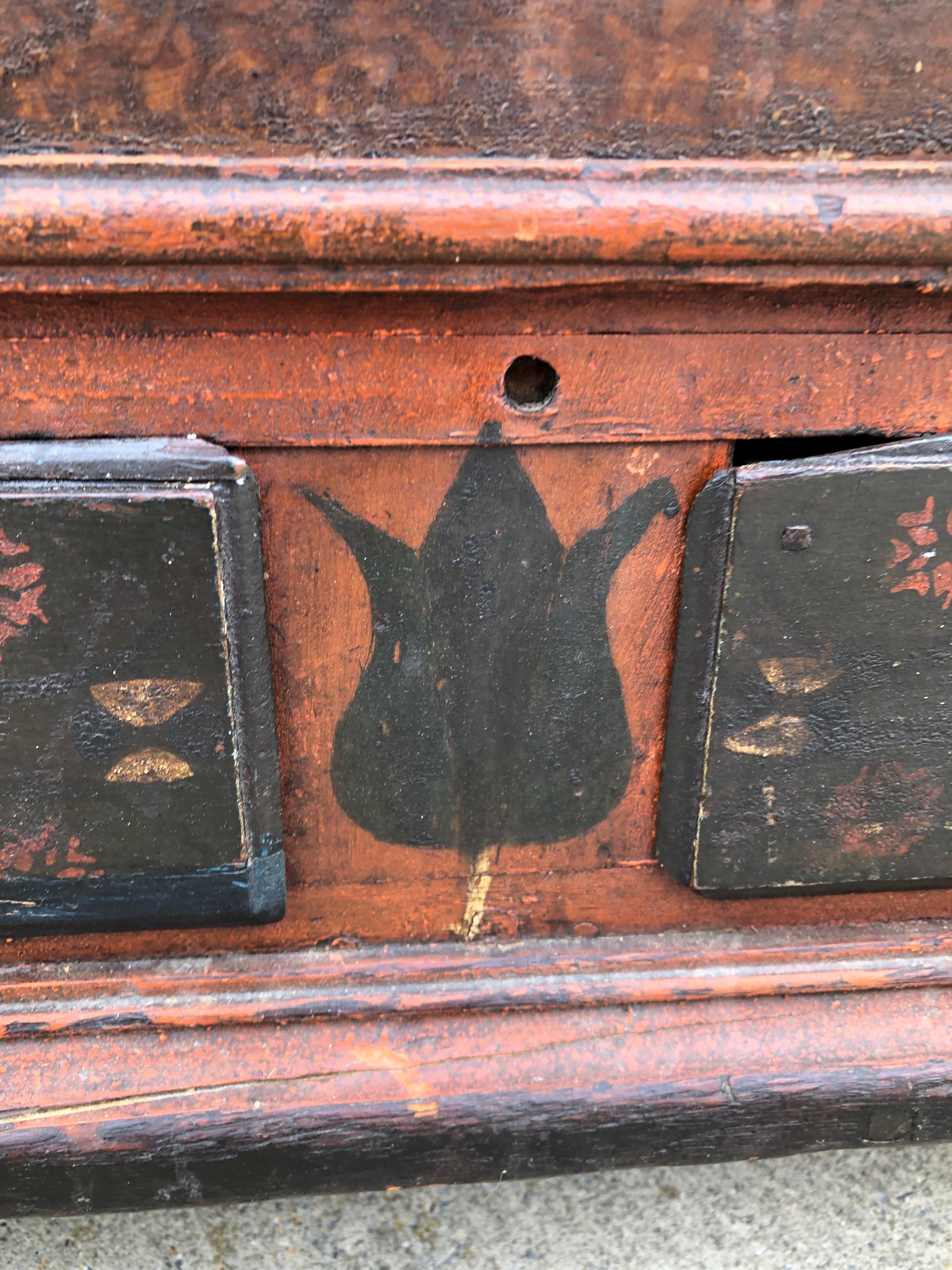 Paint Decorated Dower Chest Dauphin County Pennsylvania For Sale 4