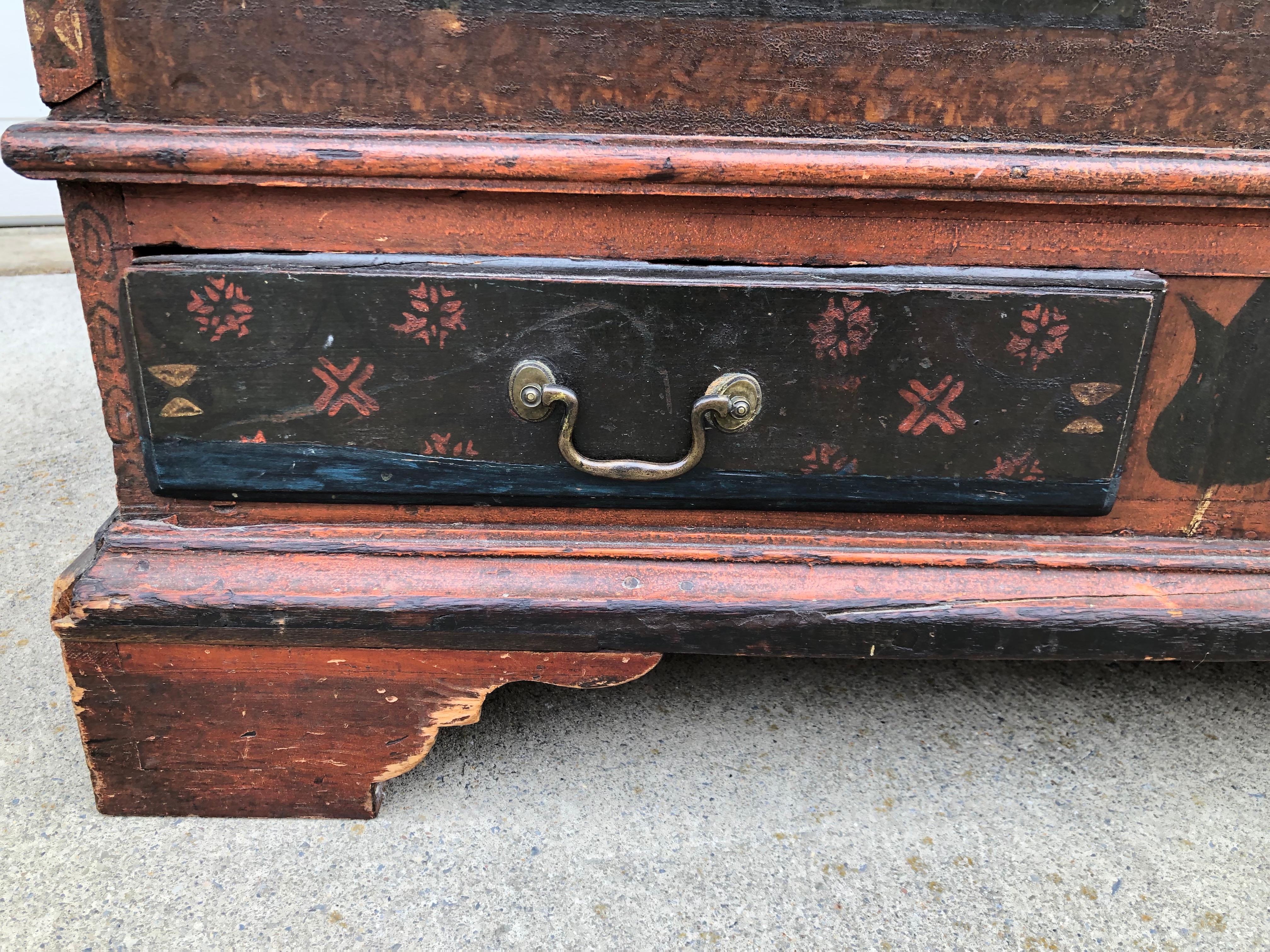 Paint Decorated Dower Chest Dauphin County Pennsylvania For Sale 6