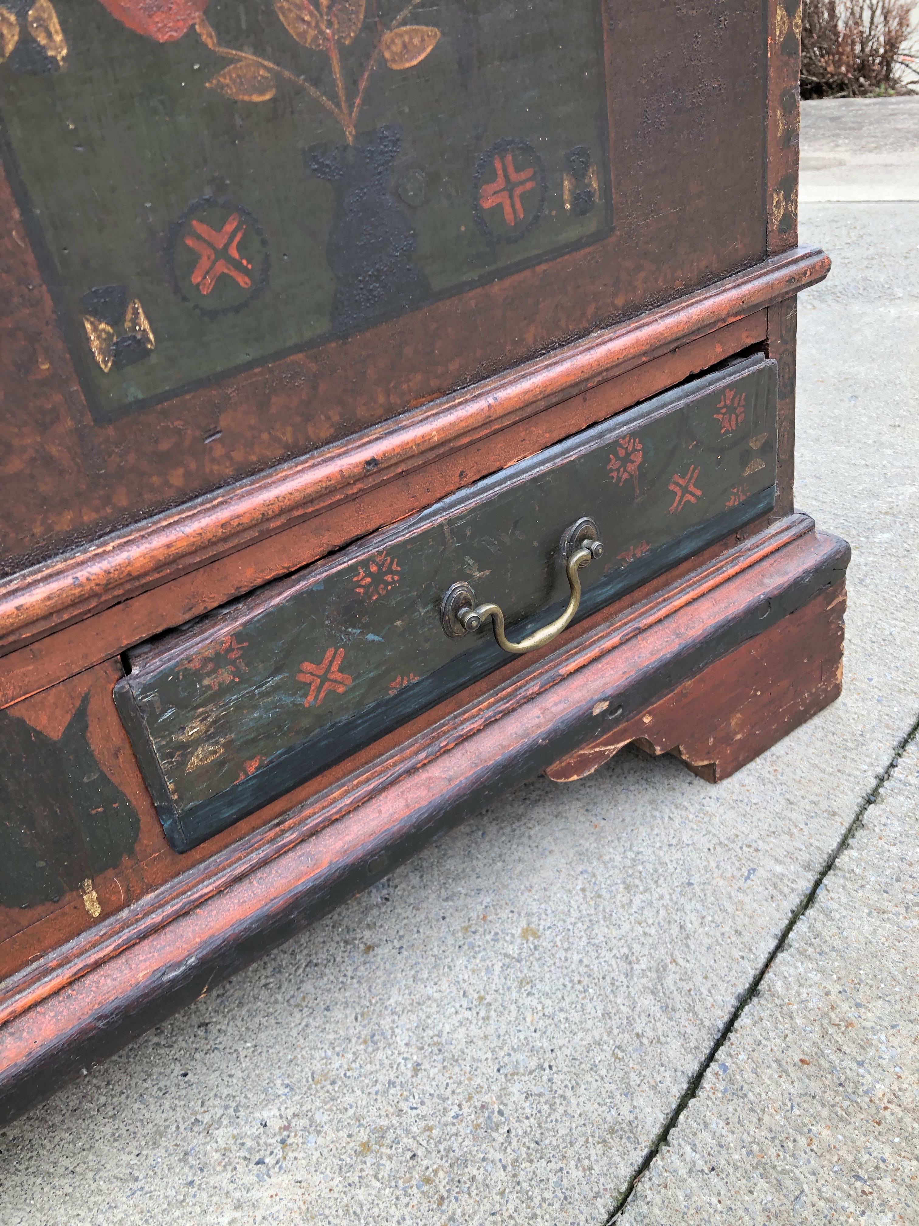 Paint Decorated Dower Chest Dauphin County Pennsylvania For Sale 7