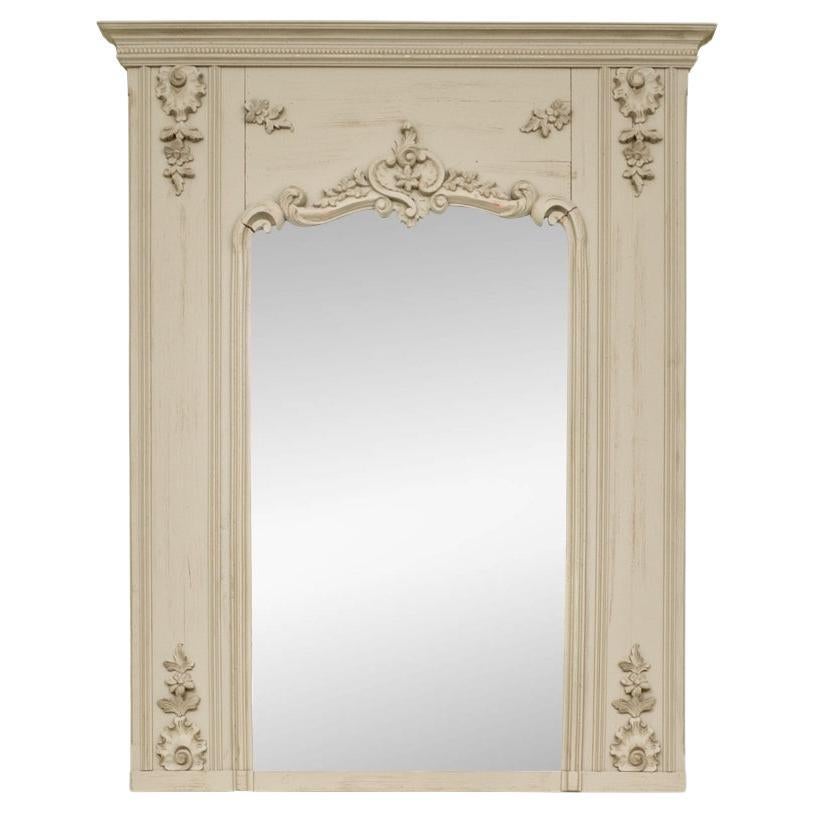 Paint Decorated French Carved Wall Mirror