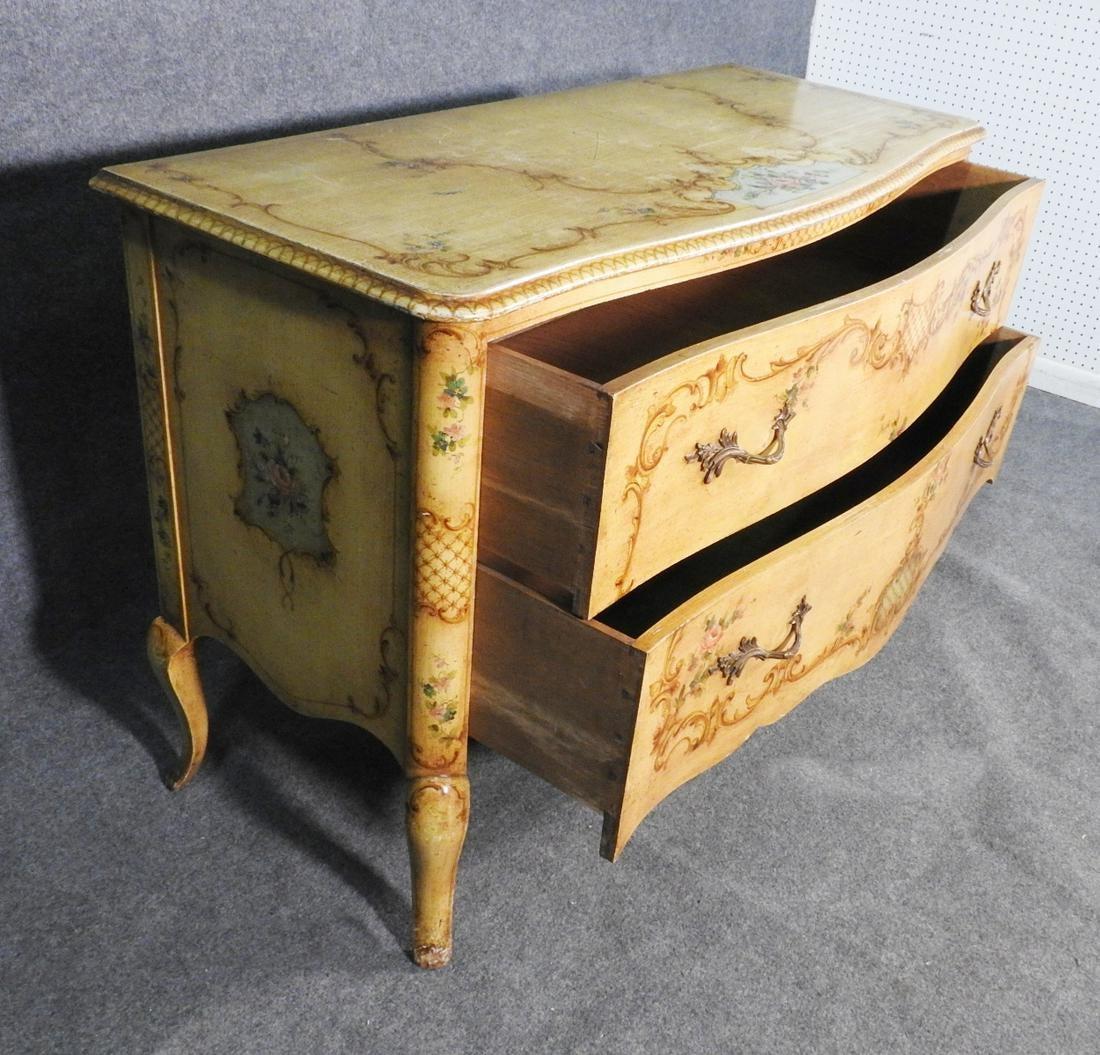 Early 20th Century Paint Decorated French Louis XV Commode Dresser Buffet Server, circa 1920