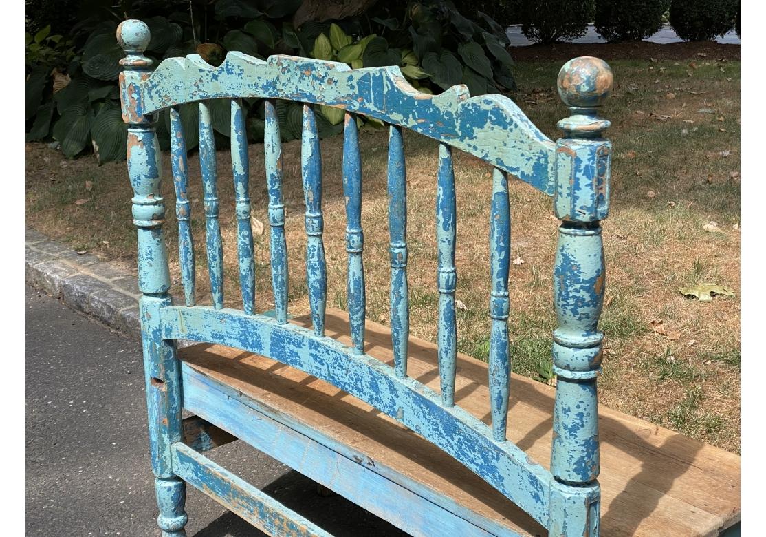 Paint Decorated Santa Fe Bench For Sale 7