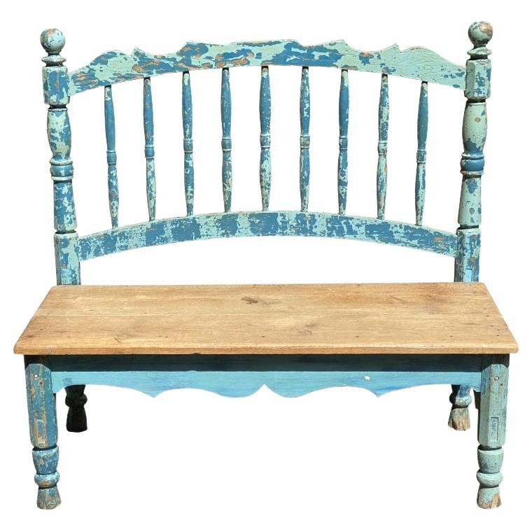 Paint Decorated Santa Fe Bench For Sale