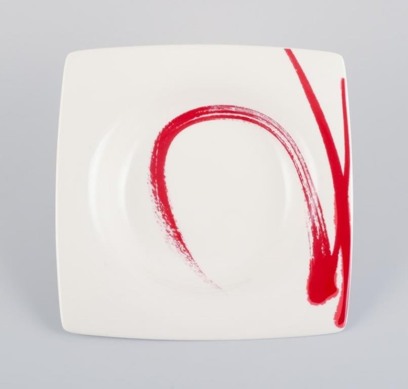 20th Century Paint It Red Collection - Red Vanilla, Royal Fine China, six porcelain plates