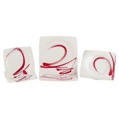 Paint It Red Collection - Red Vanilla, Royal Fine China, six porcelain plates