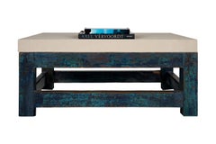 Paint Patina Shop Table as Coffee Table