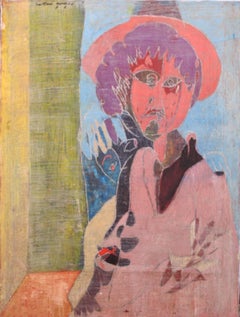 Paint "Personnage au chapeau" by Pierre Courtens