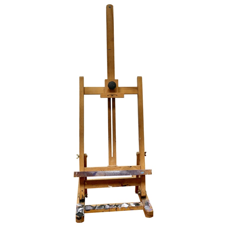 Paint Spattered Winsor and Newton Folding Table Top Easel For Sale at 1stDibs