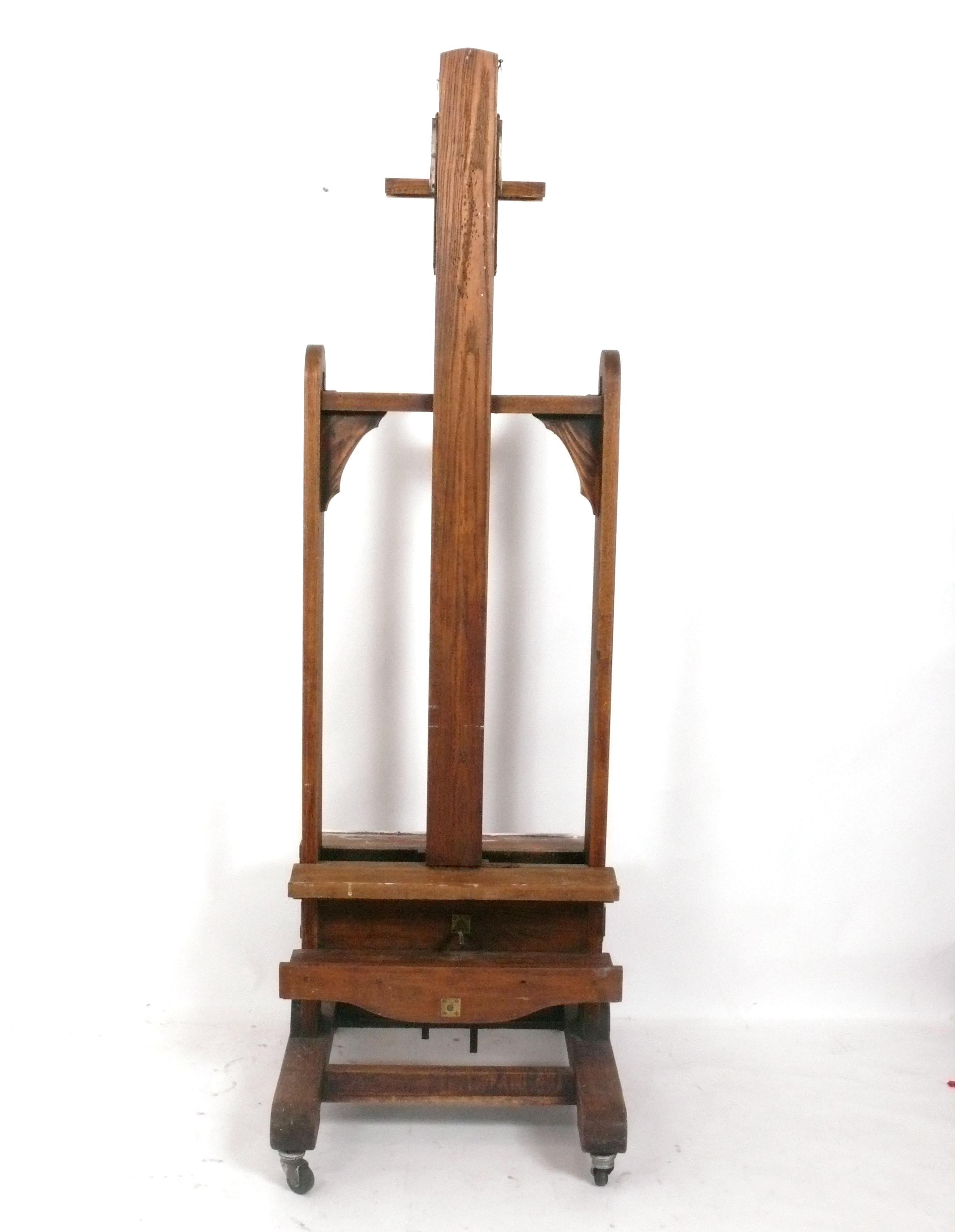 American Paint Splattered Artist's Double Easel or TV Stand