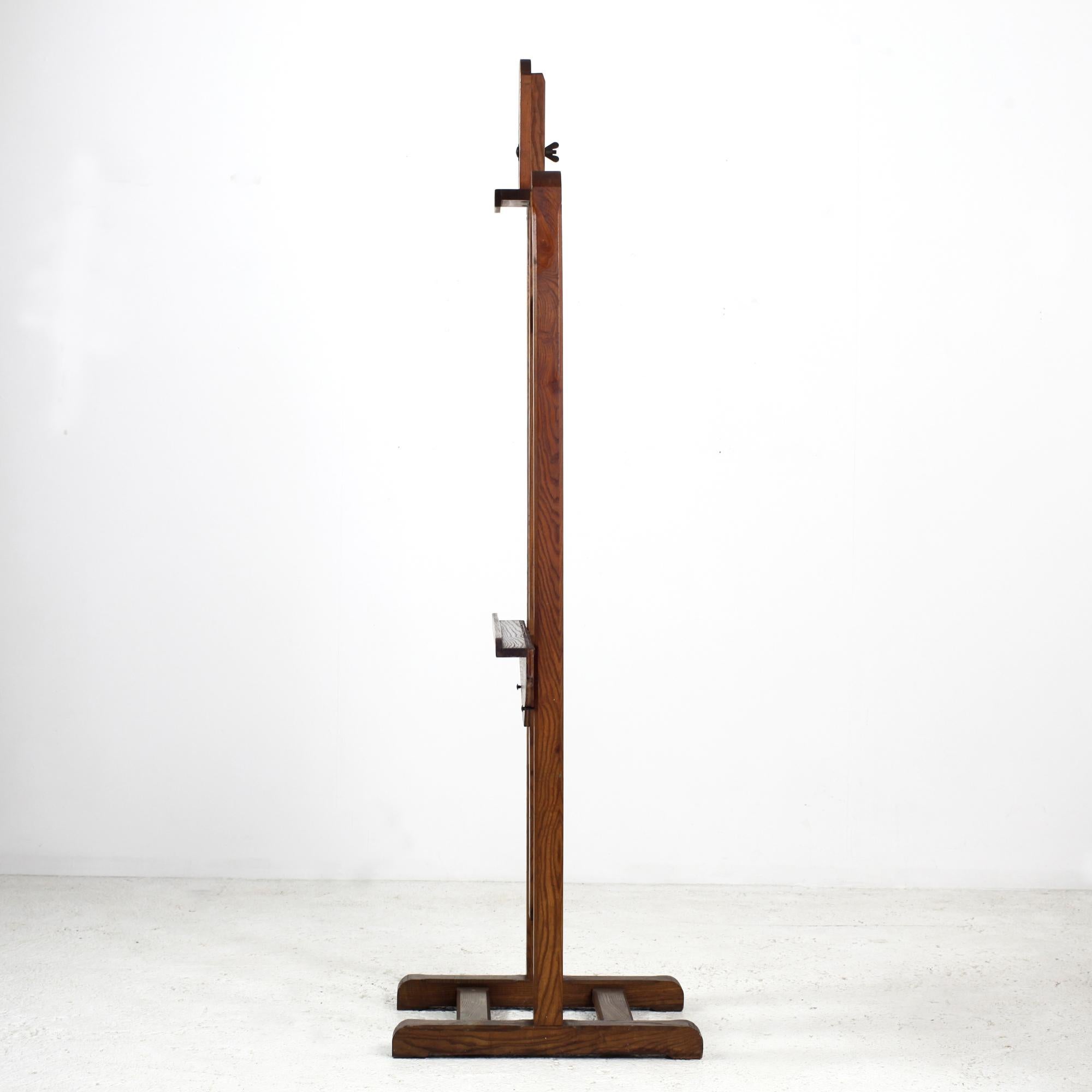 Mid-Century Modern Chevalet d'artiste réglable en bois peint, milieu du 20e siècle en vente