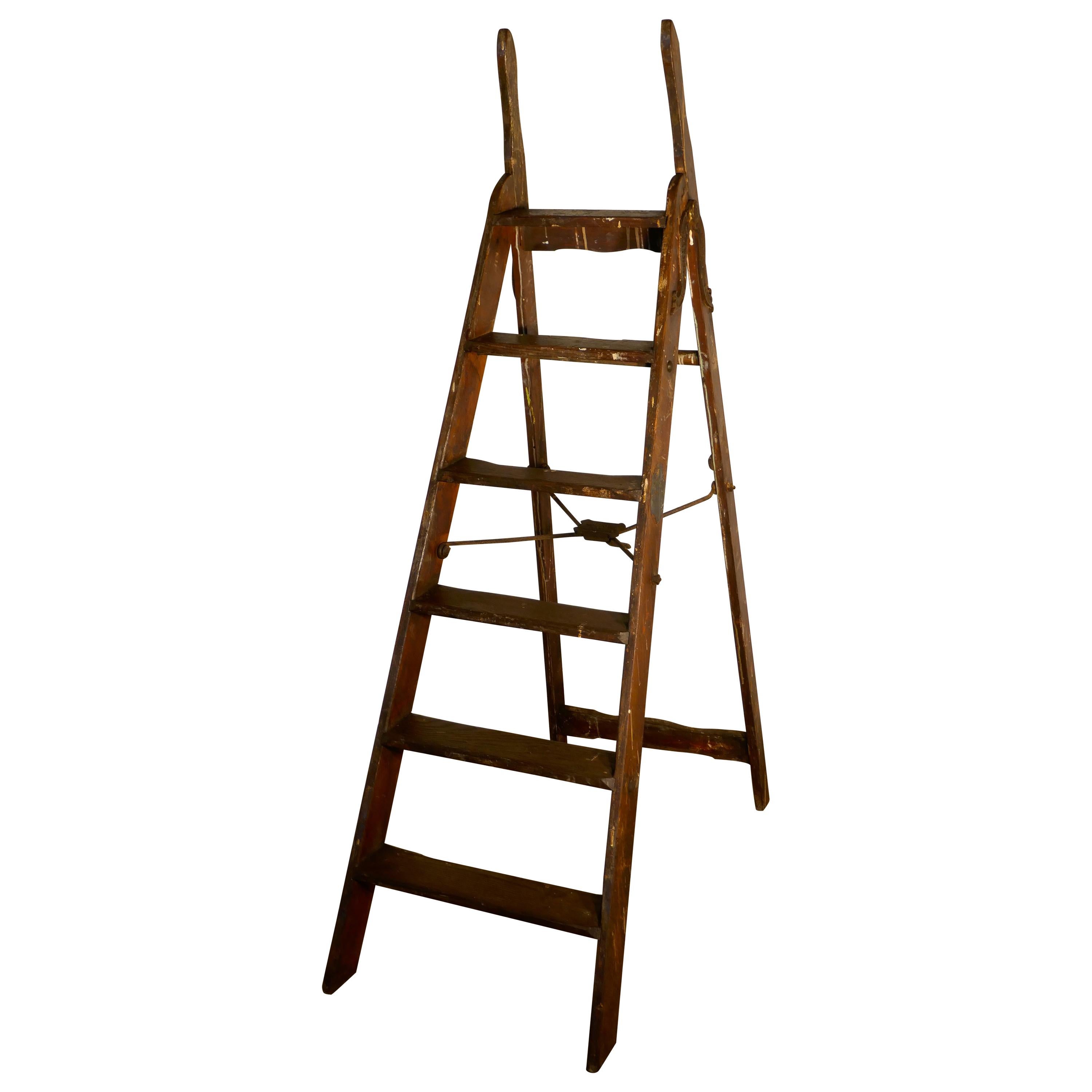 Paint Splattered Simplex Safety Step Ladder For Sale