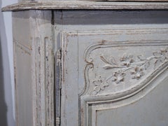Painted 18th Century French Oak Buffet Deux Corps