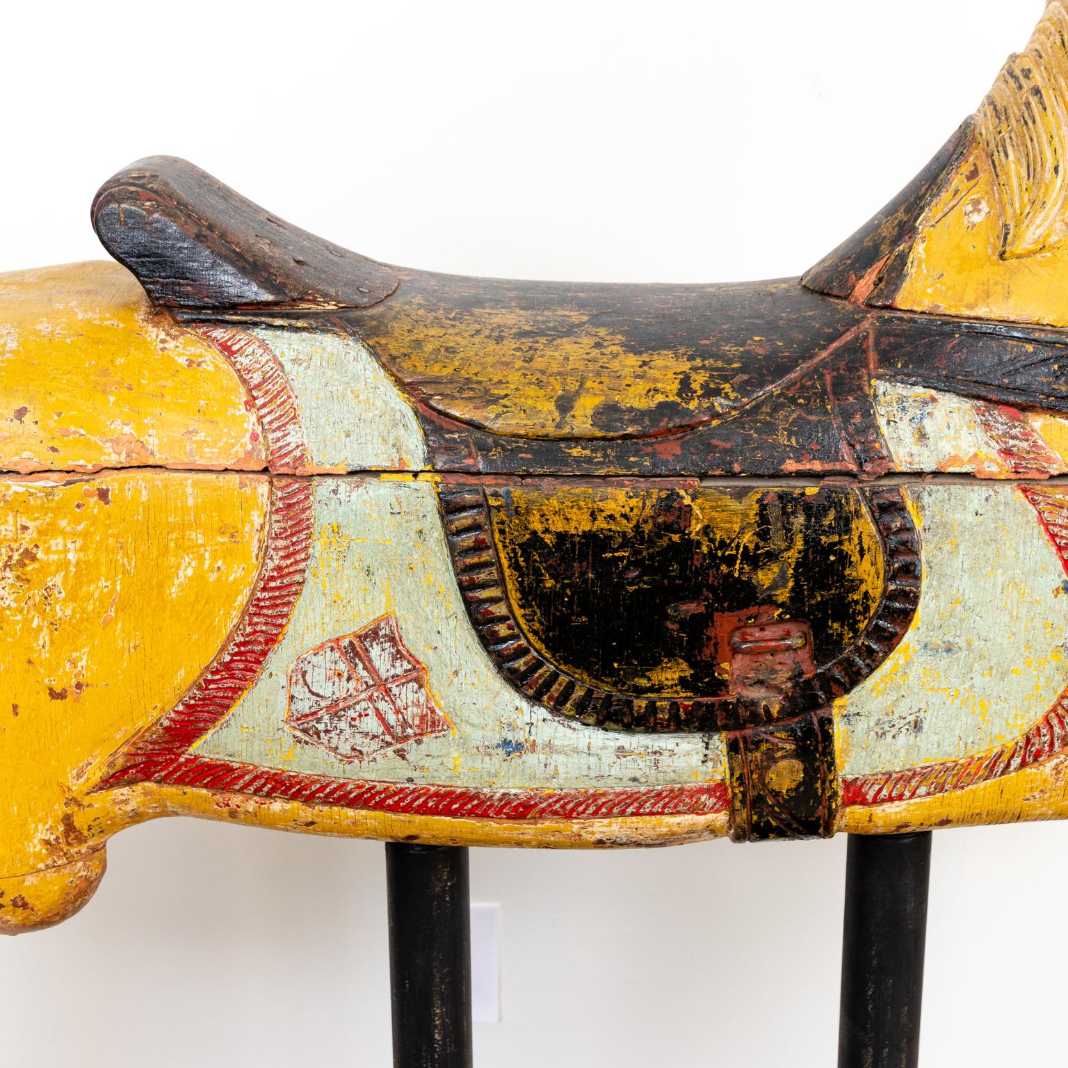 Painted 19th Century Antique American Carousel Horse For Sale 3