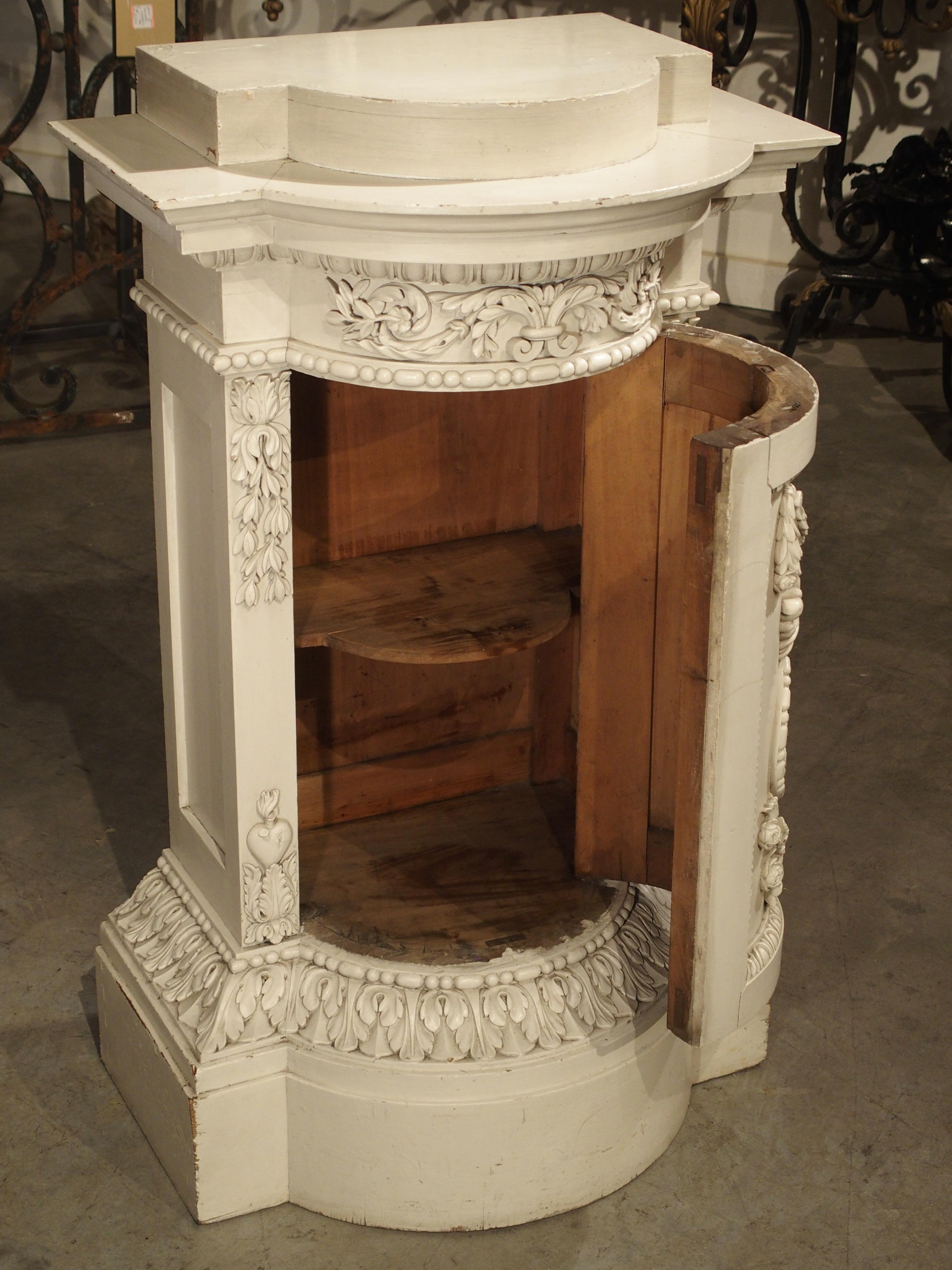 Painted 19th Century Empire Style Tabernacle Pedestal from France 4