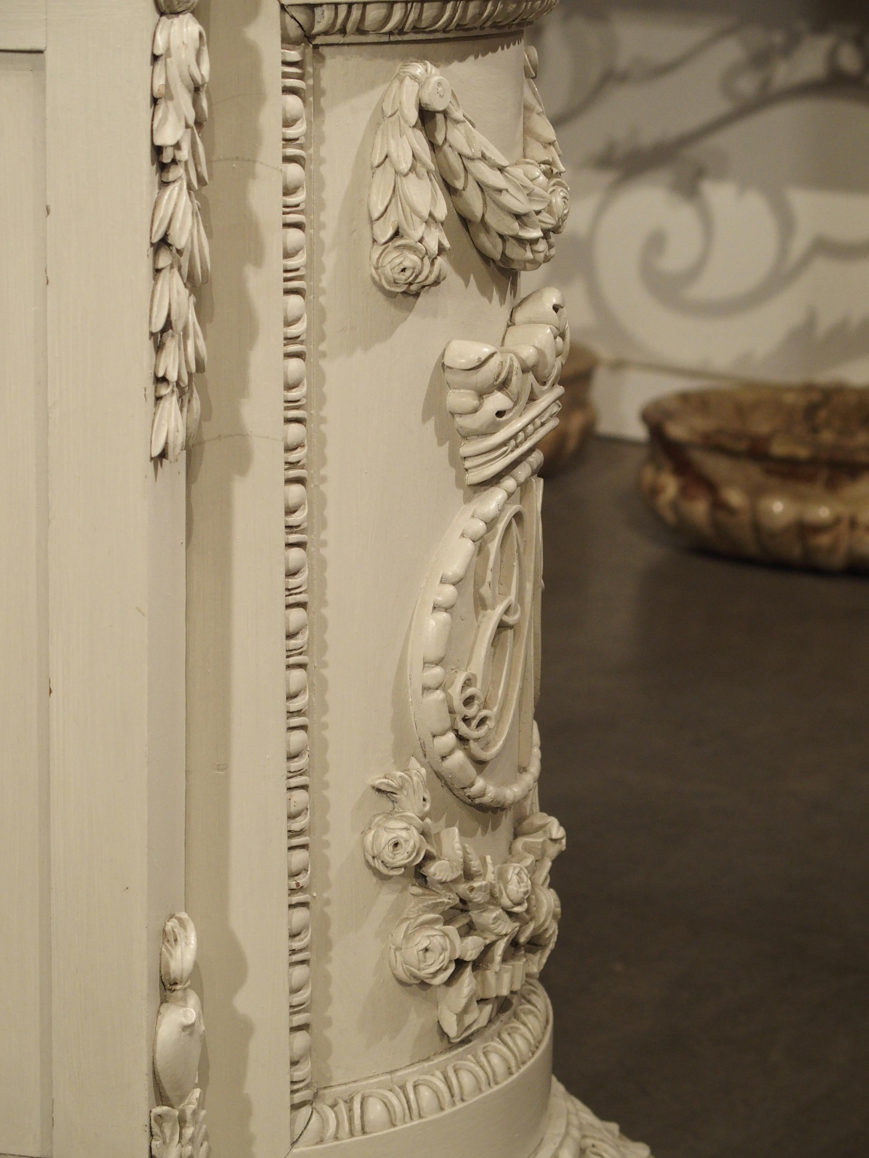 Painted 19th Century Empire Style Tabernacle Pedestal from France 8