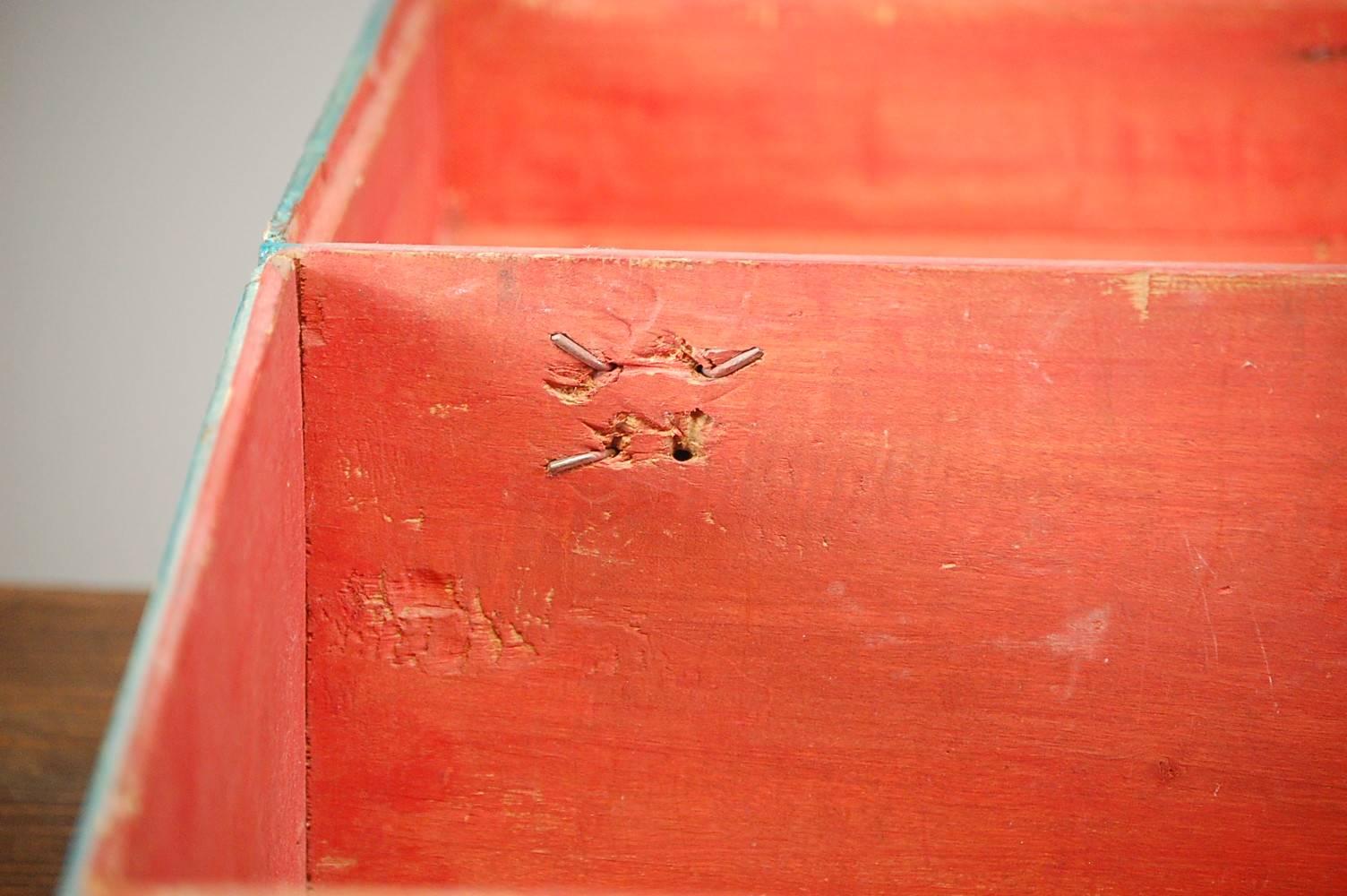 Painted 19th Century French Marriage Chest 7