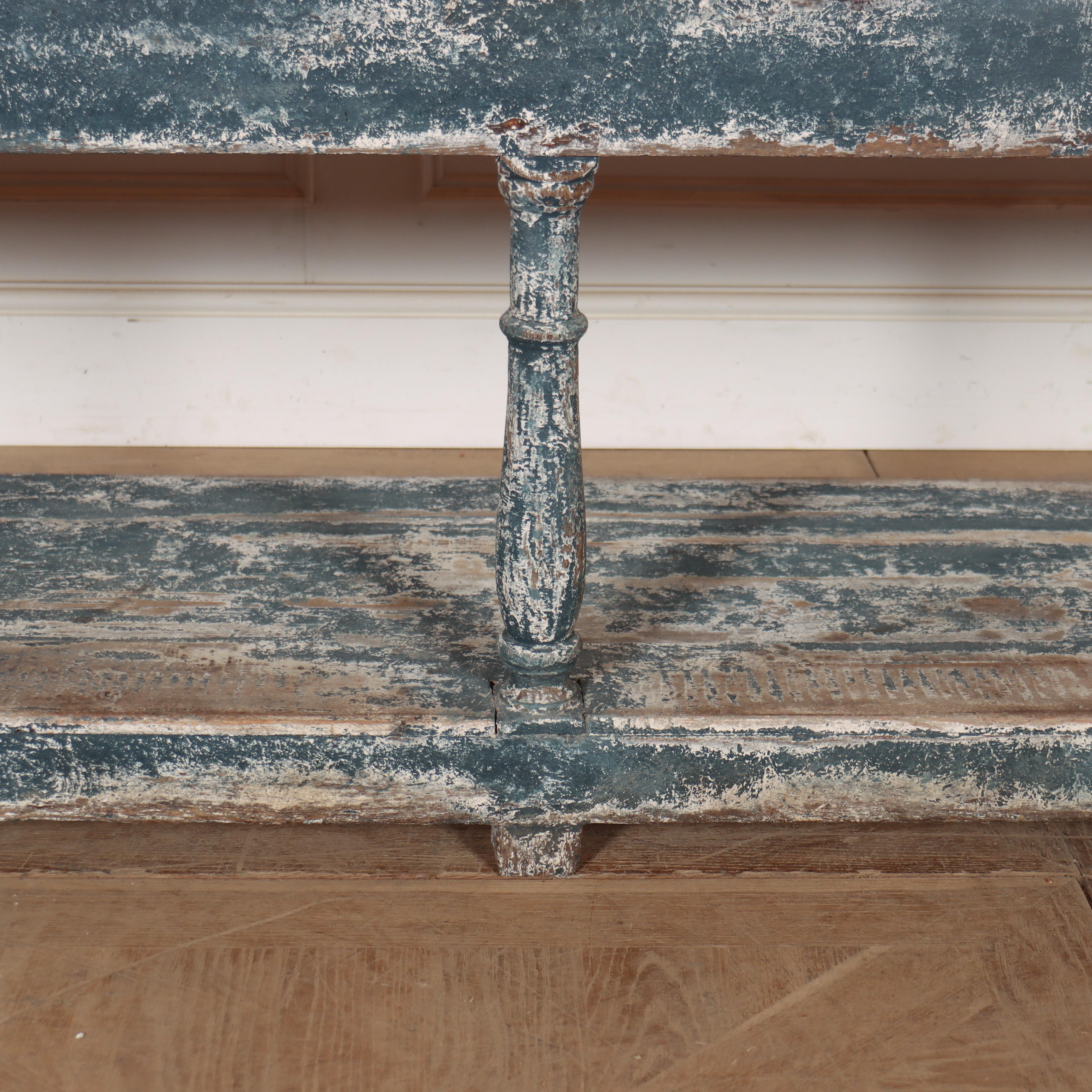 Pine English Painted Dresser Base For Sale