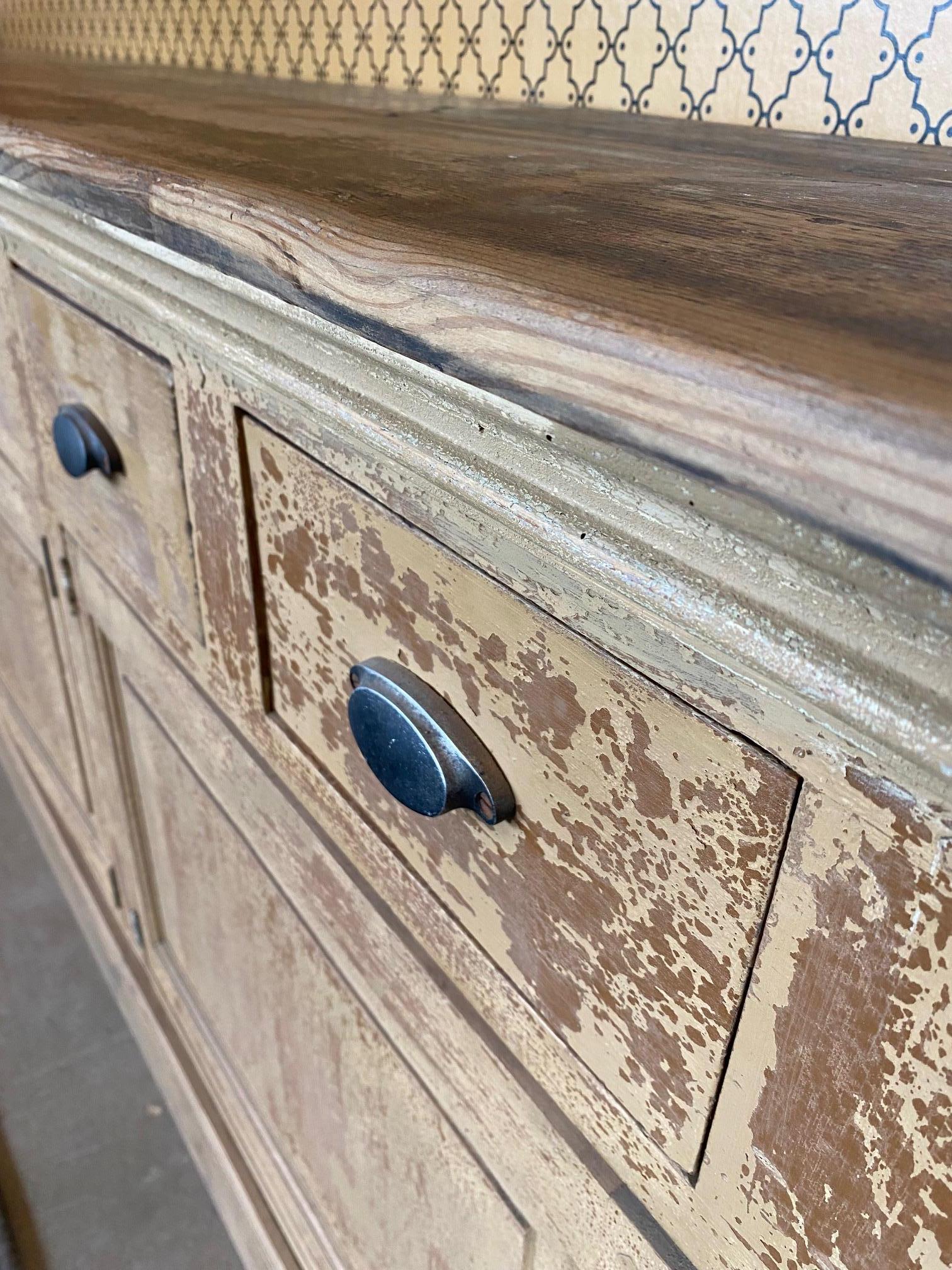 Painted 9 Foot Sideboard, France, 19th Century 11