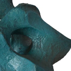 Painted Abstract Paper Mache Sculpture