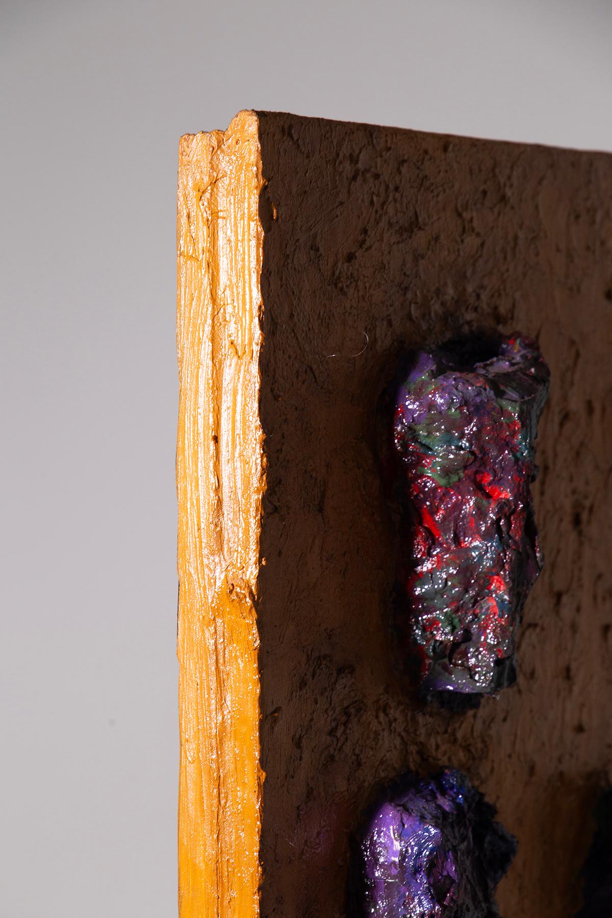 Italian Painted Abstract Sculpture by Aldo Guarnieri in vendita