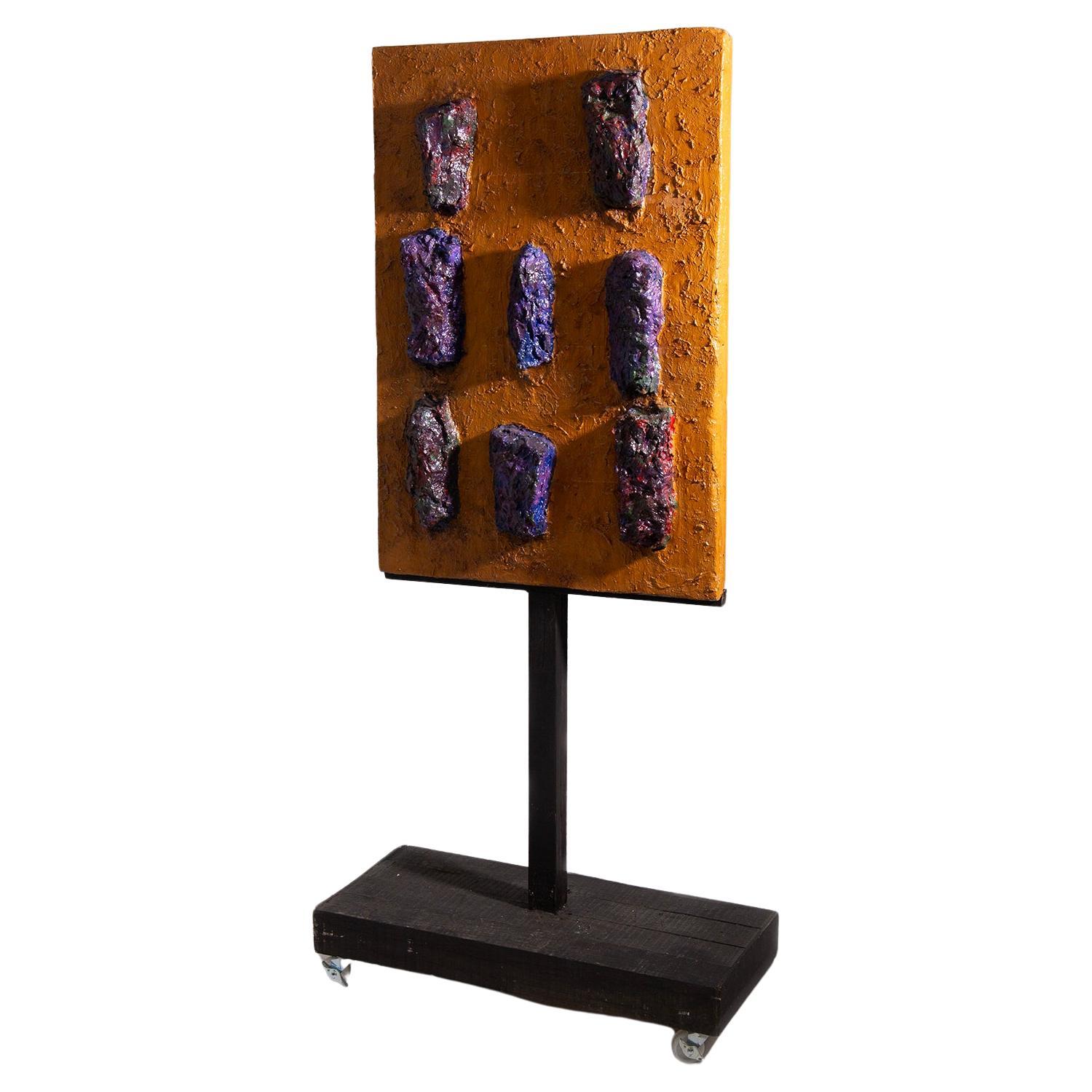 Painted Abstract Sculpture by Aldo Guarnieri
