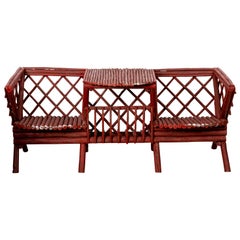 Painted Adirondack Bench