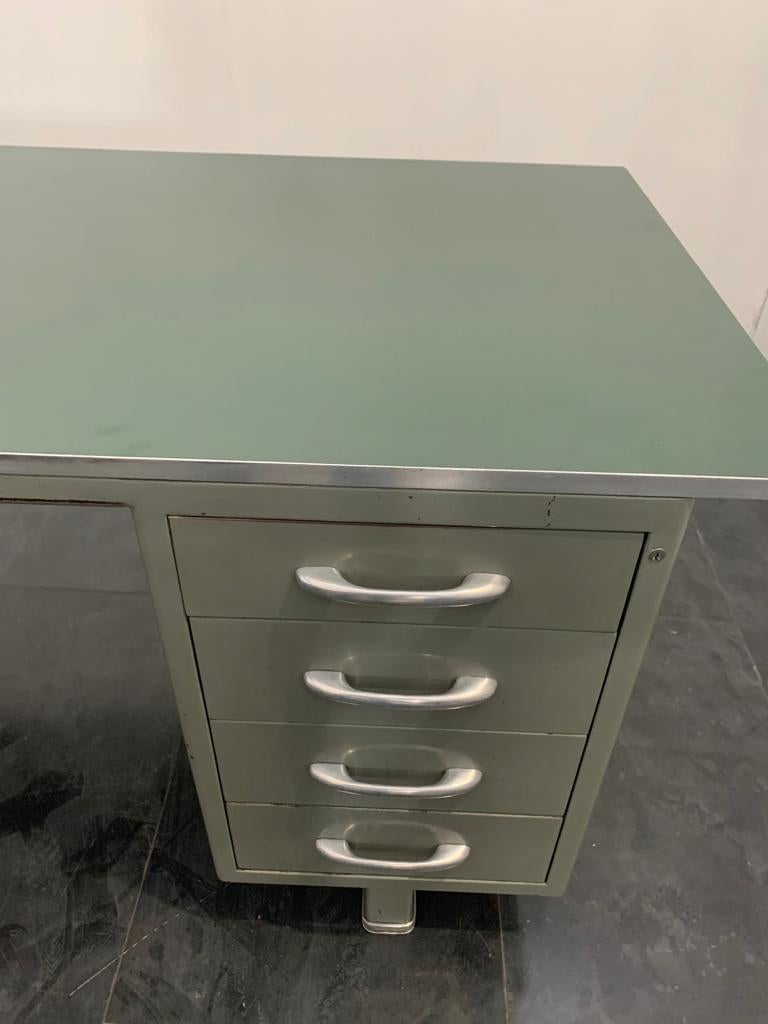 Painted Aluminium Desk with Laminate Top from Carlotti, 1950s For Sale 6