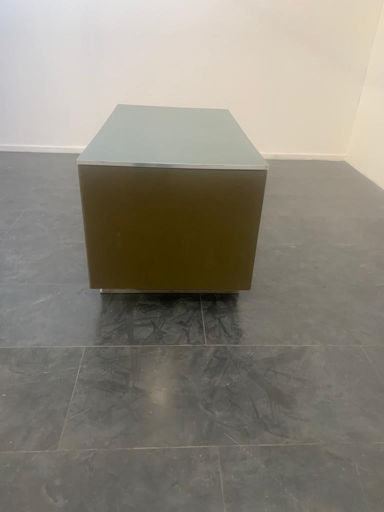 Painted Aluminum Desk with Laminate Top from Carlotti, 1950s In Good Condition For Sale In Montelabbate, PU