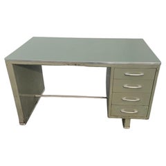 Vintage Painted Aluminium Desk with Laminate Top from Carlotti, 1950s