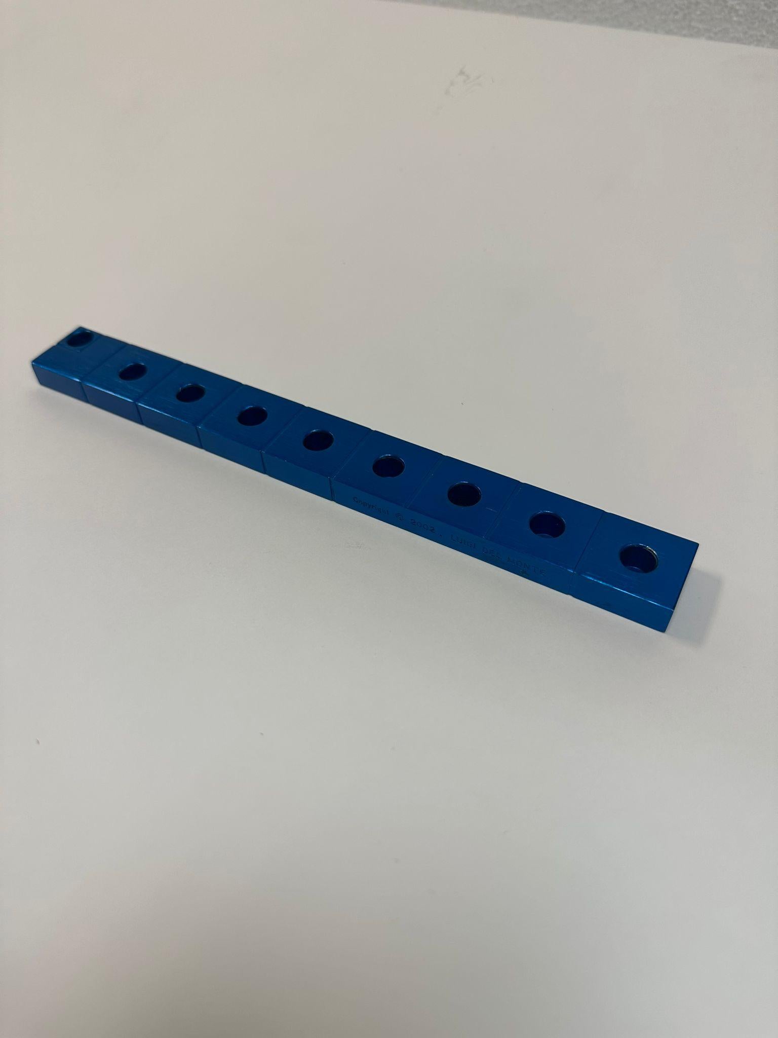 Modern Painted Aluminum Hannukah Lamp by Luigi Del Monte For Sale