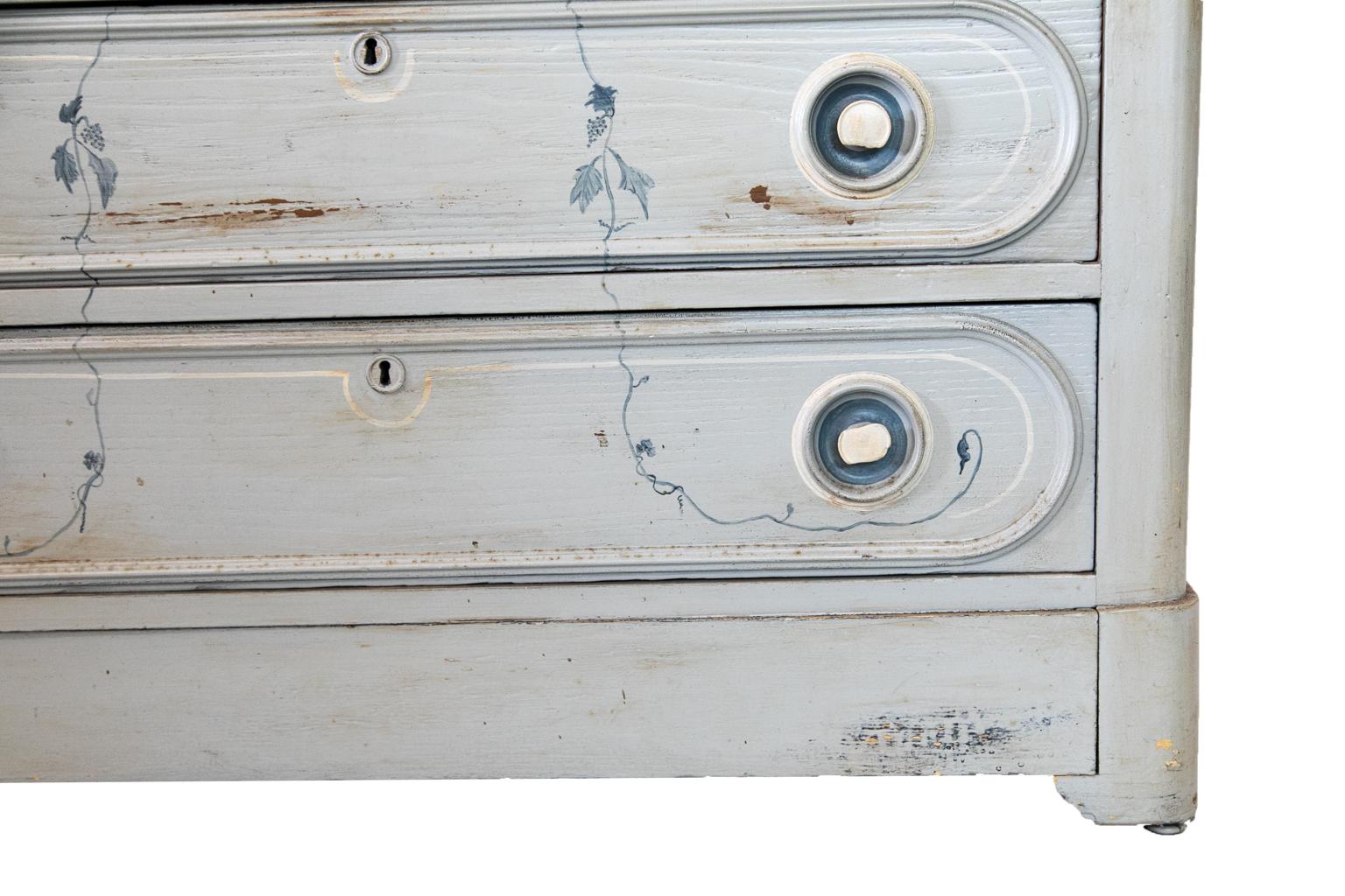 Faux Bois Painted American Chest