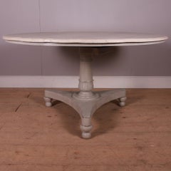 Painted and Bleached Pine Breakfast Table