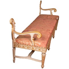 Painted and Carved Italian Bench